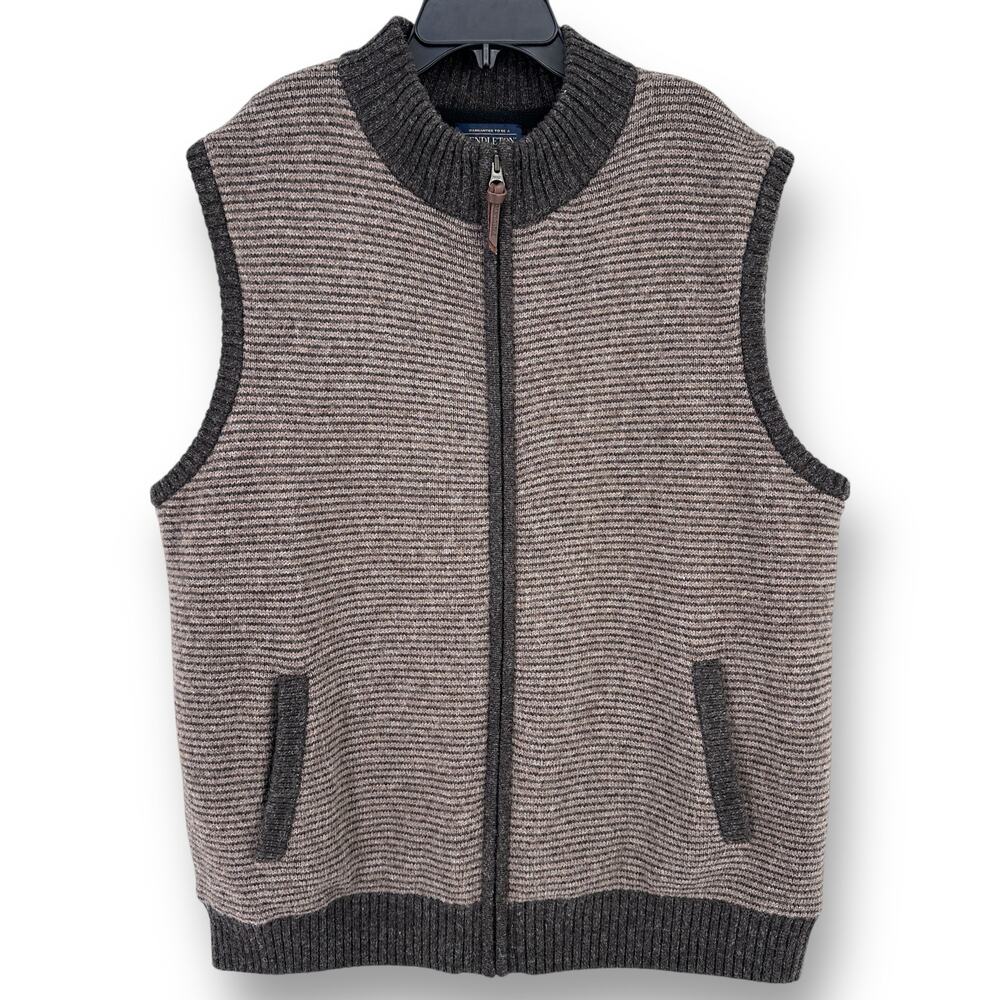 Pendleton Washable Wool Shetland Collection Knit Sweater Vest Mens Size XL Zip